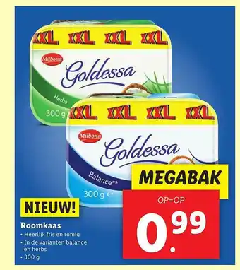 Lidl Milbona Roomkaas aanbieding