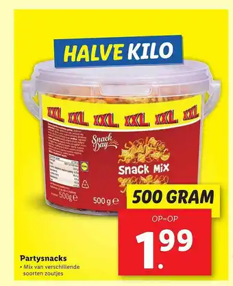 Lidl Snack Day Partysnacks aanbieding