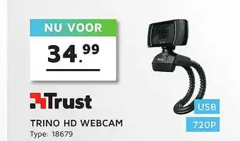 Informatique Trust Trino HD Webcam aanbieding