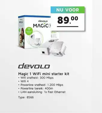 Informatique Devolo Magic 1 WiFi Mini Starter Kit aanbieding