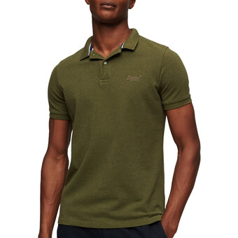 Plutosport Superdry classic pique polo heren aanbieding