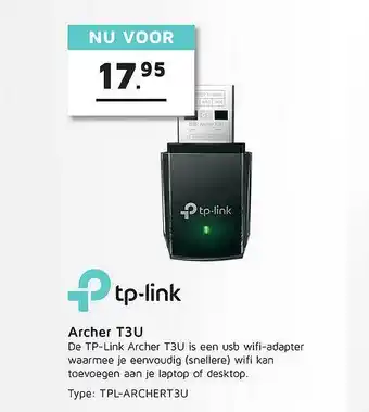 Informatique TP-Link Archer T3U USB Wifi-Adapter aanbieding