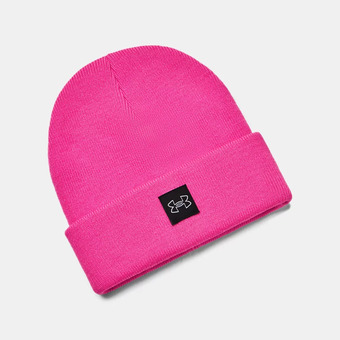 Under Armour Damesbeanie under armour halftime cuff rebel roze / zwart / wit osfm aanbieding