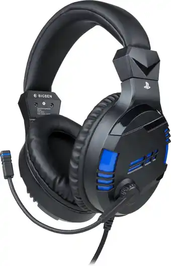 Bol.com Bigben stereo gaming headset v3 - ps5 & ps4 - zwart/blauw aanbieding