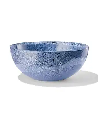 HEMA Hema saladeschaal 26cm porto reactief glazuur wit/blauw (blauw) aanbieding