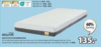 Jysk WELLPURⓇ GOLD F30 SCHUIMMATRAS aanbieding