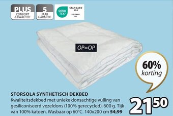 Jysk STORSOLA SYNTHETISCH DEKBED aanbieding