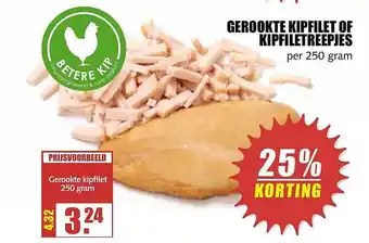 MCD Supermarkt Gerookte kipfilet of kipfiletreepjes per 250 gram aanbieding