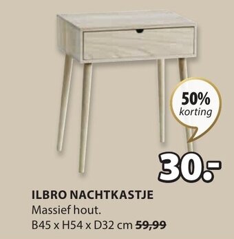 Jysk ILBRO NACHTKASTJE Massief hout. aanbieding