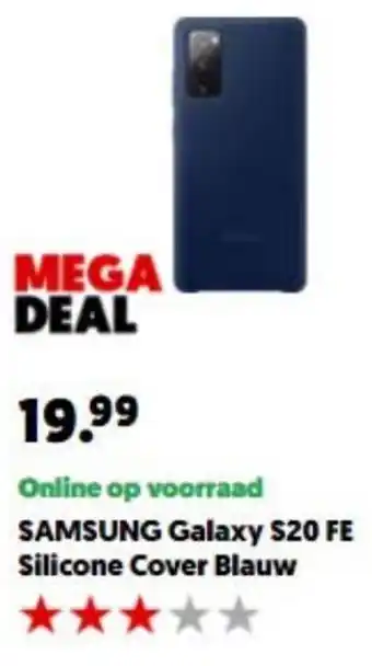 MediaMarkt SAMSUNG Galaxy S20 FE Silicone Cover Blauw aanbieding