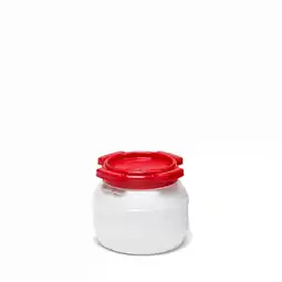 Welkoop Curtec - voerton - met schroefdeksel - rood/wit - 3,6 l aanbieding