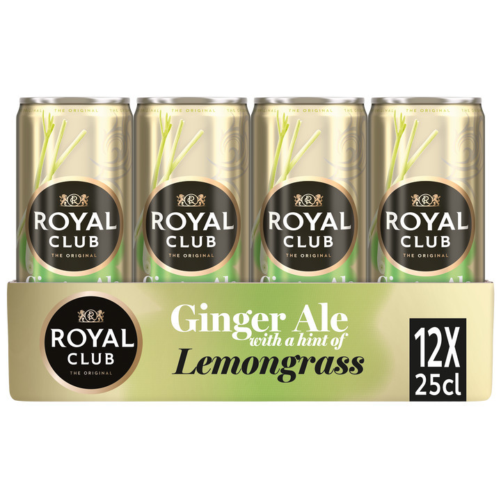 Royal club zero sugar ginger ale lemongrass tray 12 x 250ml