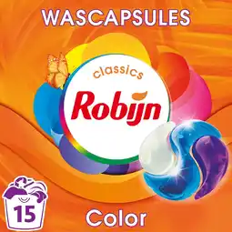 Jumbo Robijn 3-in-1 wascapsules color 15 wasbeurten aanbieding