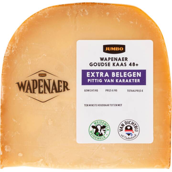 Jumbo wapenaer extra belegen noord hollandse goudakaas 48+ ca. 393g