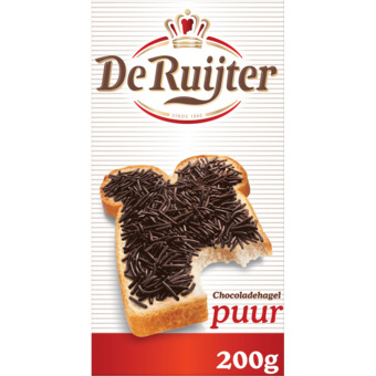 Jumbo De ruijter hagelslag puur 200g aanbieding