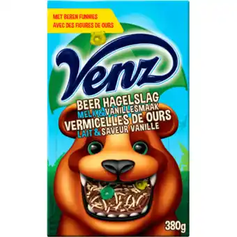 Jumbo Venz rimboe beer hagelslag melk & vanillesmaak 380g aanbieding