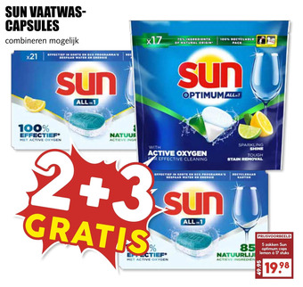 MCD Supermarkt Sun vaatwascapsules aanbieding