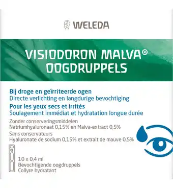 Drogisterij.net Weleda visiodoron malva oogdruppels 0.4 ml (10amp) aanbieding