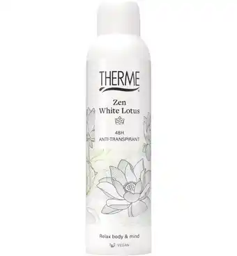 Drogisterij.net Therme anti transpirant zen white lotus (150ml) aanbieding