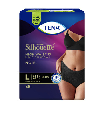 Drogisterij.net Tena silhouette plus high waist zwart maat l (8st) aanbieding