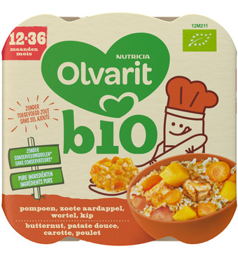 Drogisterij.net Olvarit pompoen zoete aardappel kip 12m211 bio (230g) aanbieding