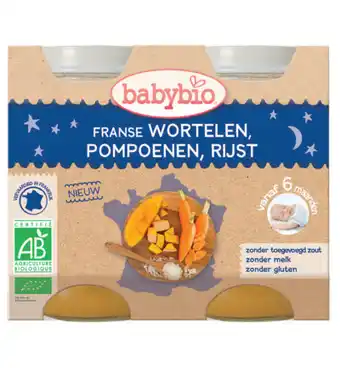 Drogisterij.net Babybio wortel pompoen rijst 200 gram bio (2x200g) aanbieding