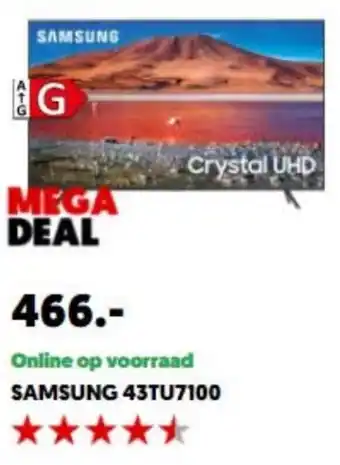 MediaMarkt SAMSUNG 43TU7100 aanbieding