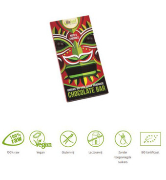Drogisterij.net Lifefood rauwe chocolade kersen & noten bio (70g) aanbieding