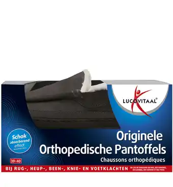 Drogisterij.net Lucovitaal orthopedische pantoffels antraciet maat 39-40 (1paar) aanbieding