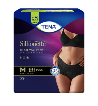 Drogisterij.net Tena pants silhouette plus zwart maat m (9st) aanbieding