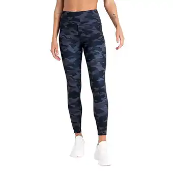 Decathlon Dames/dames invloedrijke camo gerecycleerde legging (zwart) aanbieding