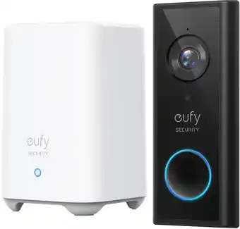 Expert Anker slimme deurbel eufy video deurbel 2k + basisstation zwart aanbieding