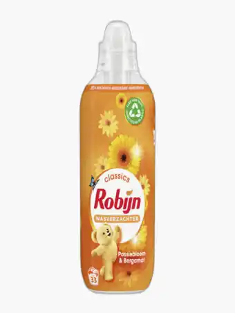 Flink Robijn wasverzachter passiebloem & bergamot 33 wasbeurten 825ml aanbieding