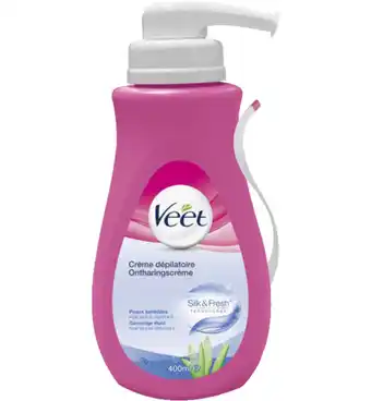 Drogisterij.net Veet ontharingscreme gevoelige huid pomp (400ml) aanbieding