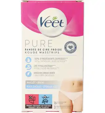 Drogisterij.net Veet mimima koude wasstrips bikini hypoallergene (16st) aanbieding