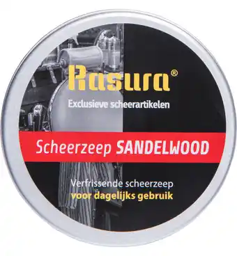 Drogisterij.net Rasura scheerzeep sandelwood in blik (1st) aanbieding