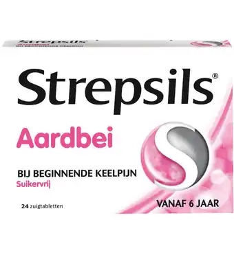 Drogisterij.net Strepsils aardbei suikervrij (24zt) aanbieding