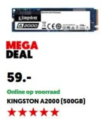 MediaMarkt KINGSTON A2000 500GB aanbieding