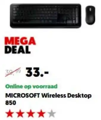 MediaMarkt Microsoft Wireless Desktop 850 aanbieding