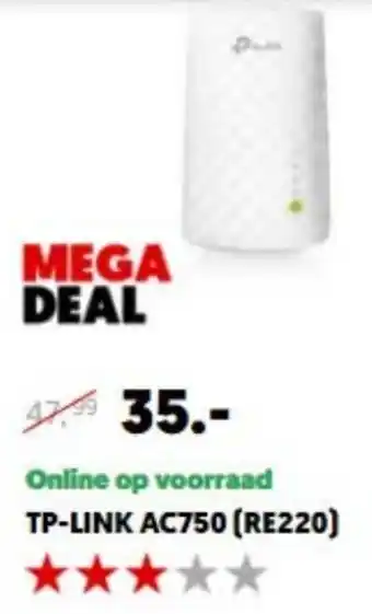 MediaMarkt tp-link AC750 (RE220) aanbieding