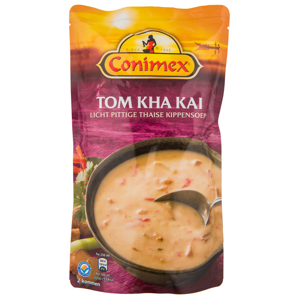 Conimex tom kha kai soep aanbieding bij Dekamarkt