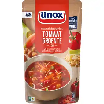 Dekamarkt Unox soep in zak tomaat groentesoep aanbieding