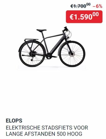 Decathlon ELOPS ELEKTRISCHE STADSFIETS VOOR LANGE AFSTANDEN 500 HOOG aanbieding