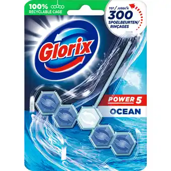 Dekamarkt Glorix toiletblok power ocean 5-ball aanbieding