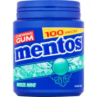Dekamarkt Mentos kauwgom breezemint xl 100 stuks aanbieding