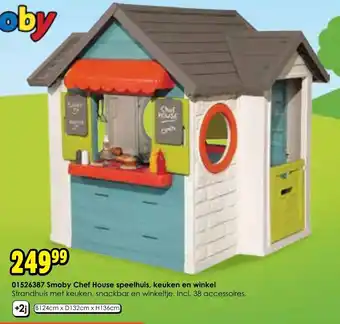 ToyChamp Smoby Chef House speelhuis, keuken en winkel 01526387 aanbieding