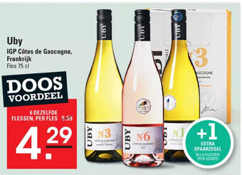 Sligro Uby IGP Côtes de Gascogne, Frankrijk Fles 75 cl aanbieding