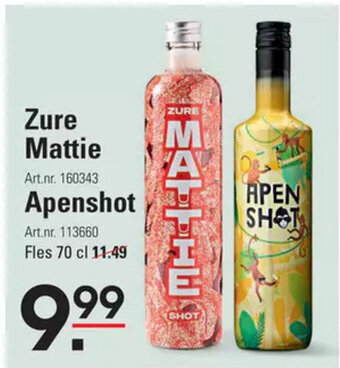 Sligro Zure Mattie, Apenshot aanbieding