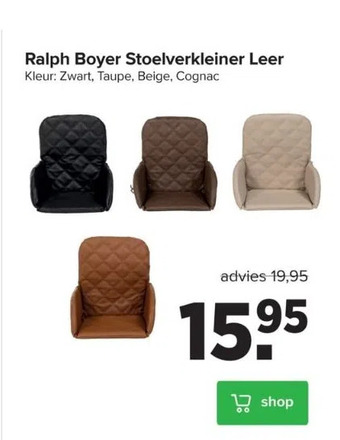 Baby-Dump Ralph boyer stoelverkleiner leer kleur: zwart, taupe, beige, cognac aanbieding