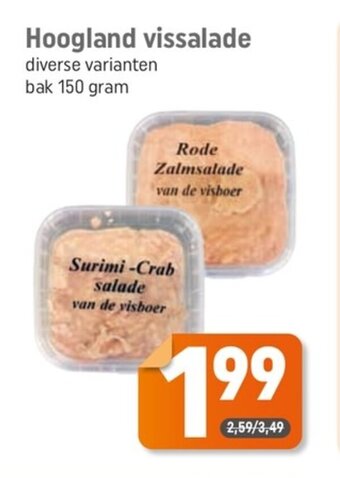 Dagwinkel Hoogland vissalade aanbieding